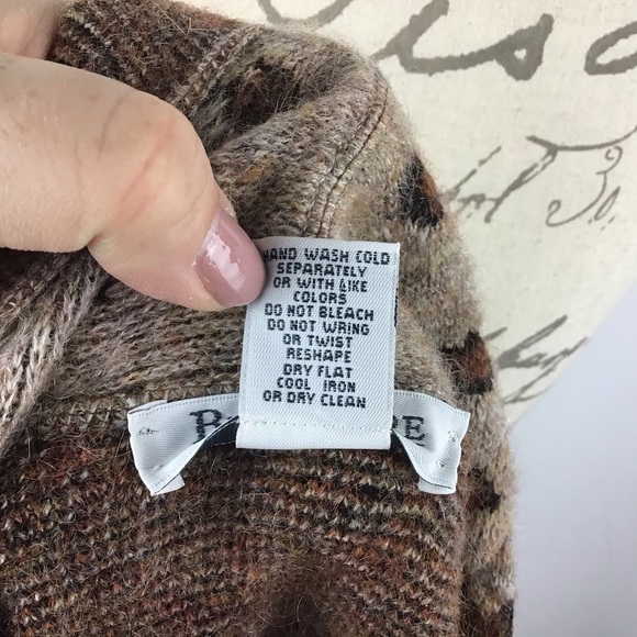 Belvedere Animal Print Wool Mohair Blend Cardigan - Picture 4 of 5